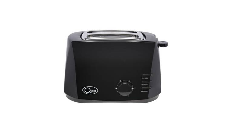 Quest 2 Slice Wide Slot Toaster - Black