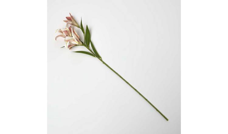 Homescapes Handcrafted Lilium Auratum Flower Stem - Pink