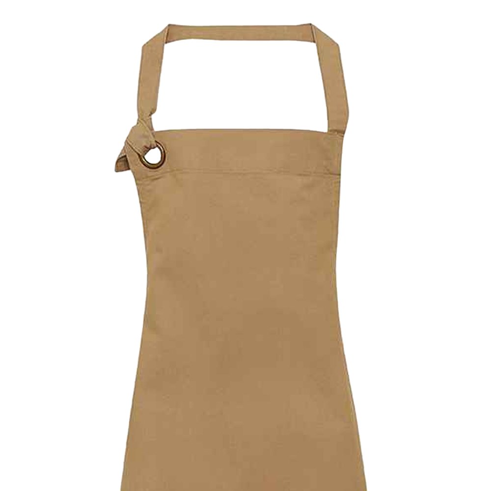Premier Unisex Adult Calibre Bibbed Apron - Khaki - Image 2