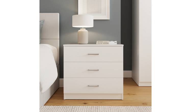 GFW Bailey 3 Drawer Chest - White