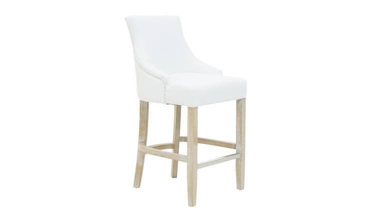 Orsina Kensington Townhouse Faux Leather High Back Bar Chair – Ivory
