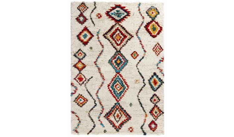 Hanse Home Cream Velour Deep Boho Vintage Plush Texture Rug - 240 x 340cm