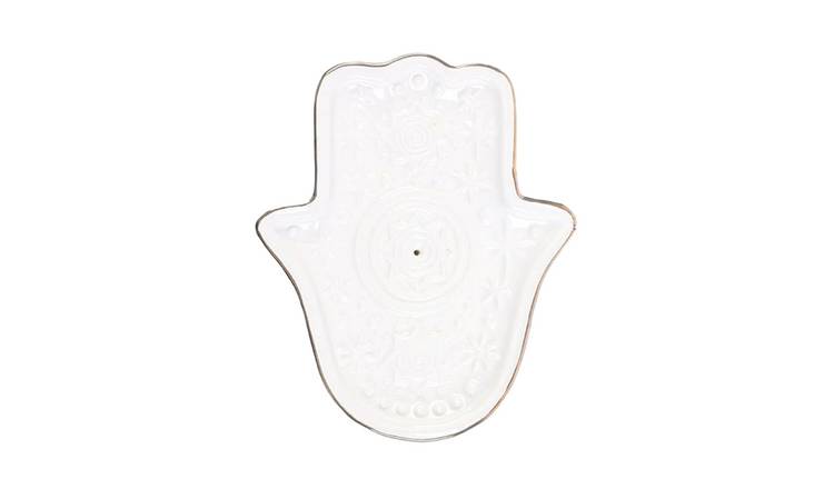 Something Different Hamsa Hand Incense Holder - White