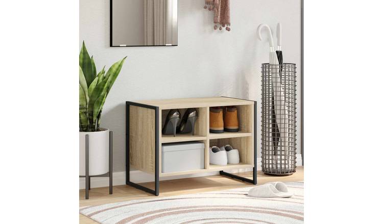 Walplus Engineered Wood Shoe Cabinet - Sonoma - 60 x 35 x 44 cm