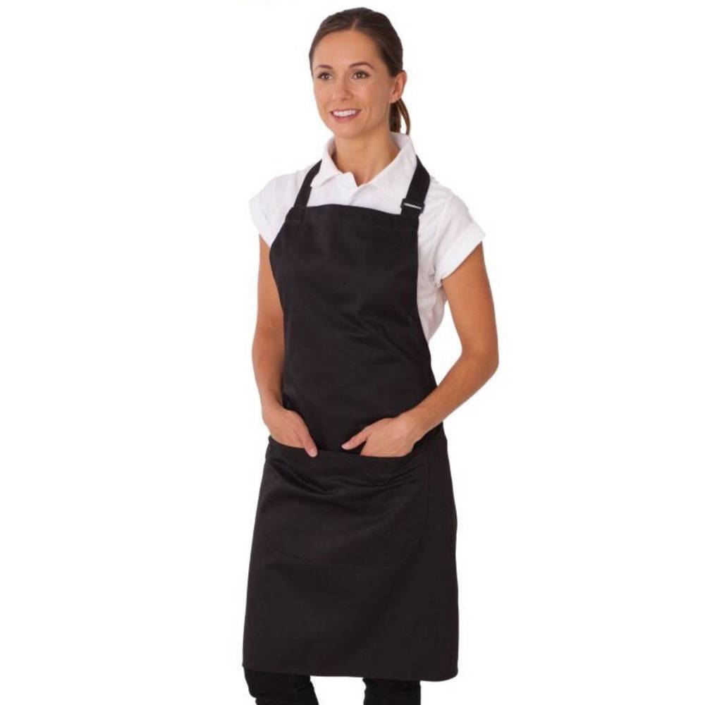 Dennys Unisex Adult Bibbed Full Apron - Black - Image 2