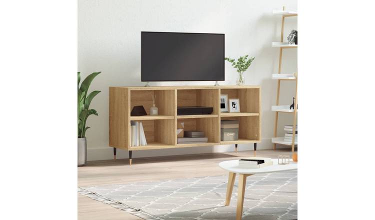 Walplus Engineered Wood TV Cabinet - Light Oak - 103.5 x 30 x 50 cm