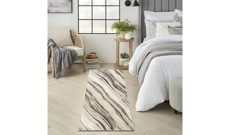 Mega Flooring Beige Modern  Rug - 66 x 229cm