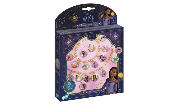 Totum Disney Wish Glitter Charm Bracelets Craft Set - Age 3+
