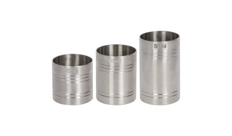 Rink Drink 3pc Stainless Steel Thimble Measure Set
