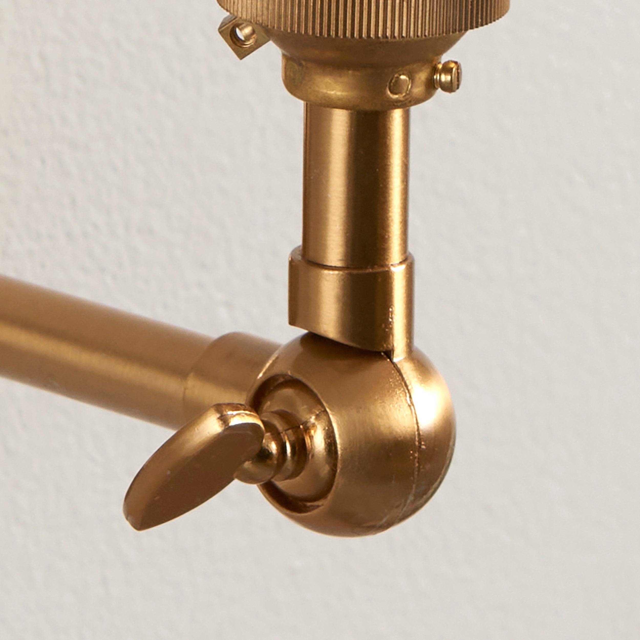Loops Direct Pack of 2 Wall Light - Brass Reeded Rose Wing Arm Sconce - Image 2