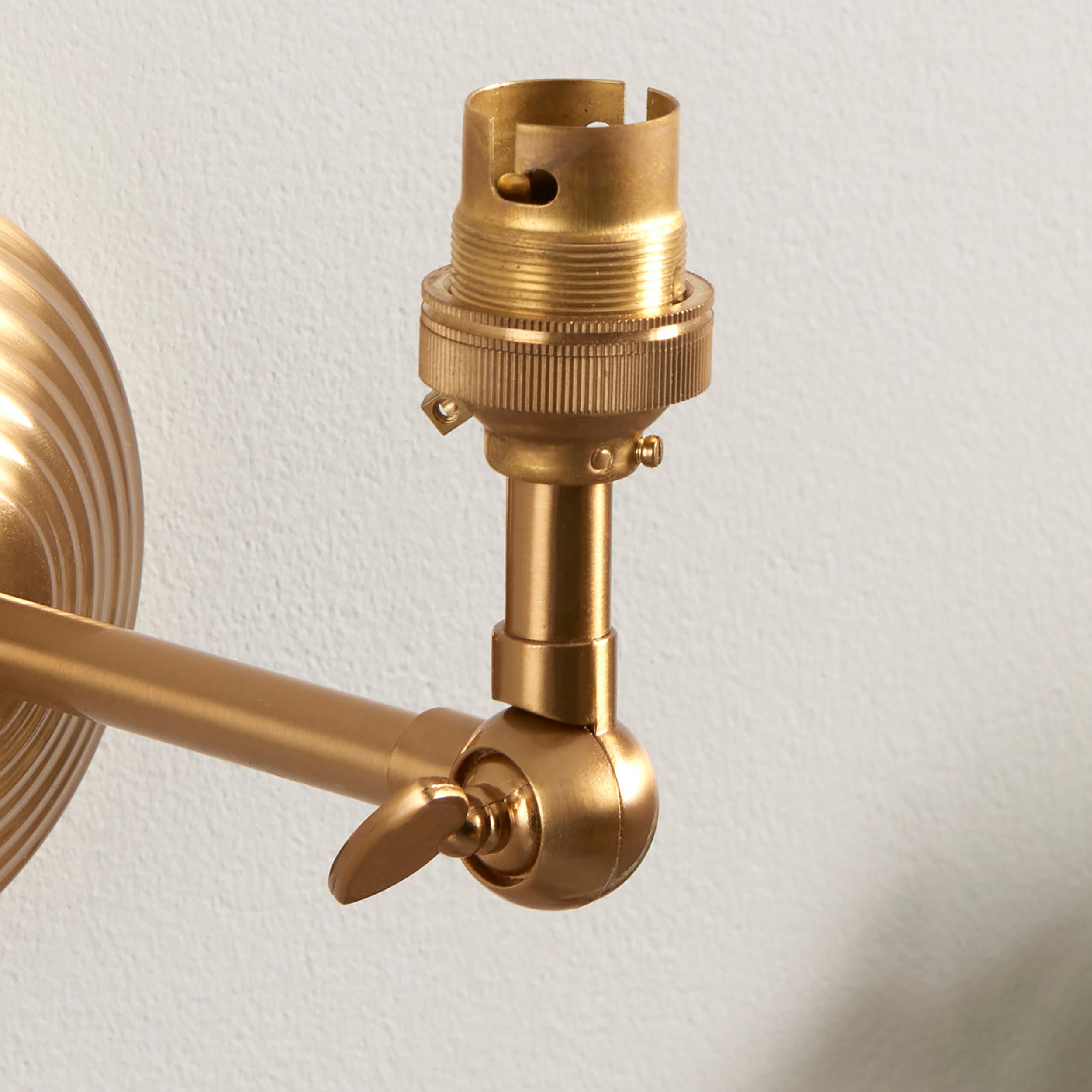 Loops Direct Pack of 2 Wall Light - Brass Reeded Rose Wing Arm Sconce - Image 6
