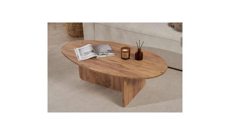Decortie Orba Wood-Effect Particleboard Coffee Table - Oak Effect