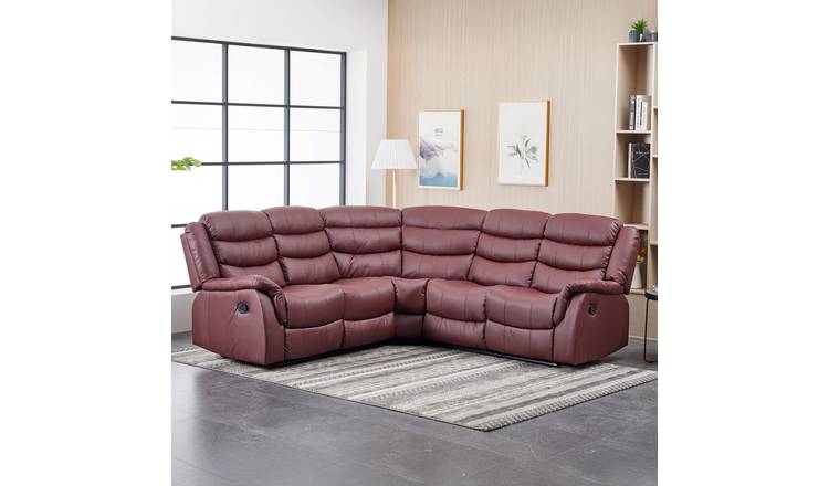 Artemis Home Astoria Reclining Corner Sofa - Burgundy
