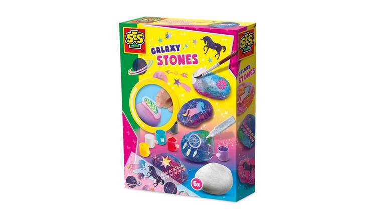SES Creative Paint Your Own Rock Galaxy Stones Craft Set