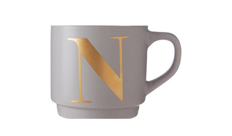 Orsina Signet N Monogram Mug – Grey