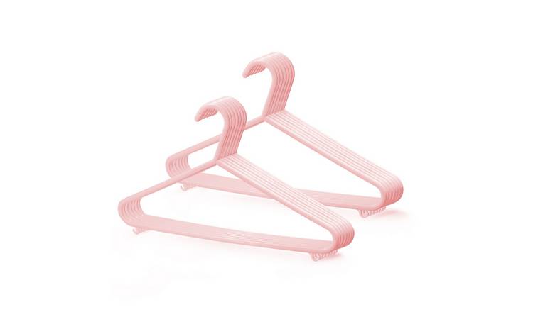 Keplin Basic Plastic Coat Hangers Pack of 25 - Blush Pink