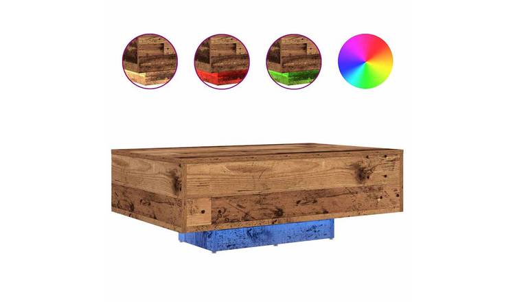 Walplus Engineered Wood Coffee Table - Dark Wood - 85 x 55 x 31 cm