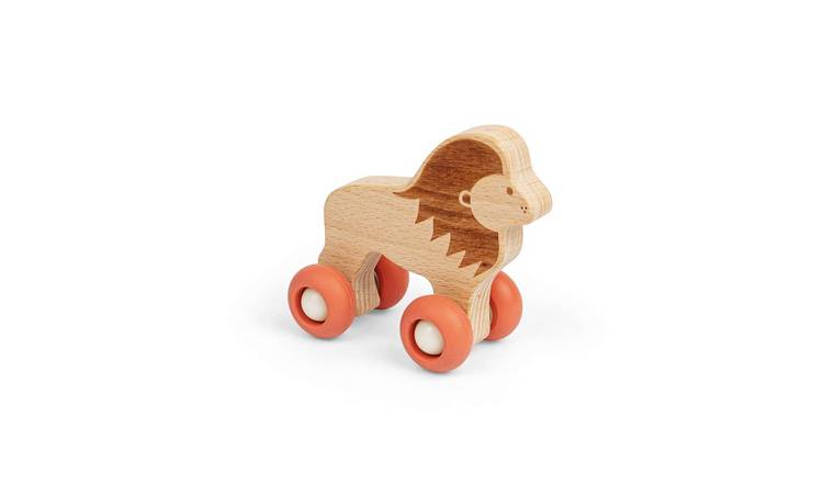 Bigjigs Toys Jungle Animal on Wheels Lion - 12 Months +