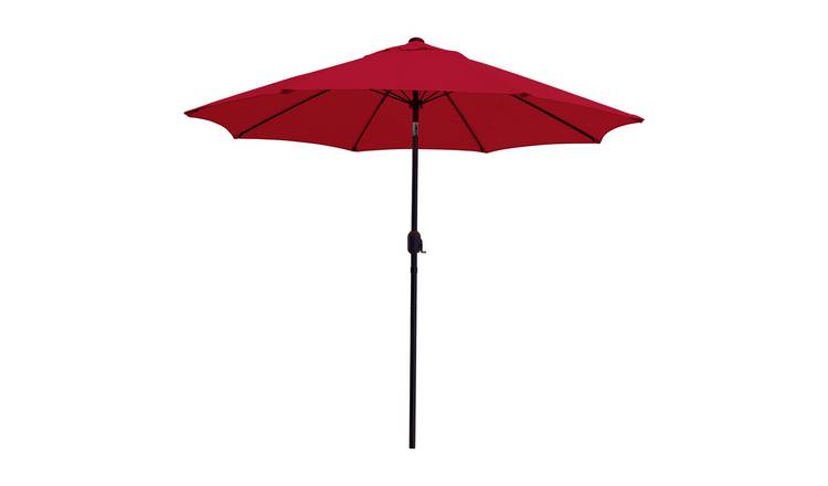 Garden Pride 2.7m Tilt Mechanism Parasol - Brick Red