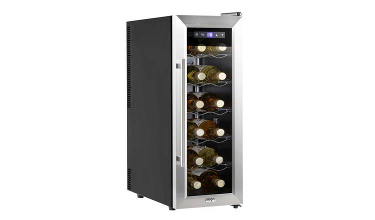 Baridi 12 Bottle Wine Fridge with Touch Controls Shelves & LED Light