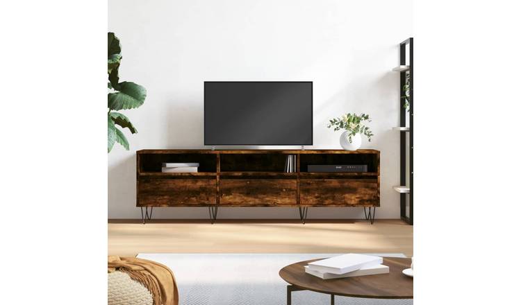 Walplus Engineered Wood TV Unit - Dark Oak - 150 x 30 x 44.5 cm