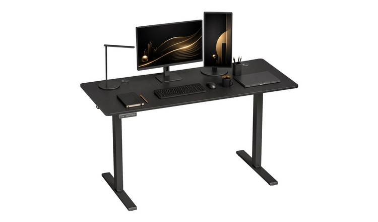 HOMCOM Electric Standing Desk with 3 Memory Presets - Black