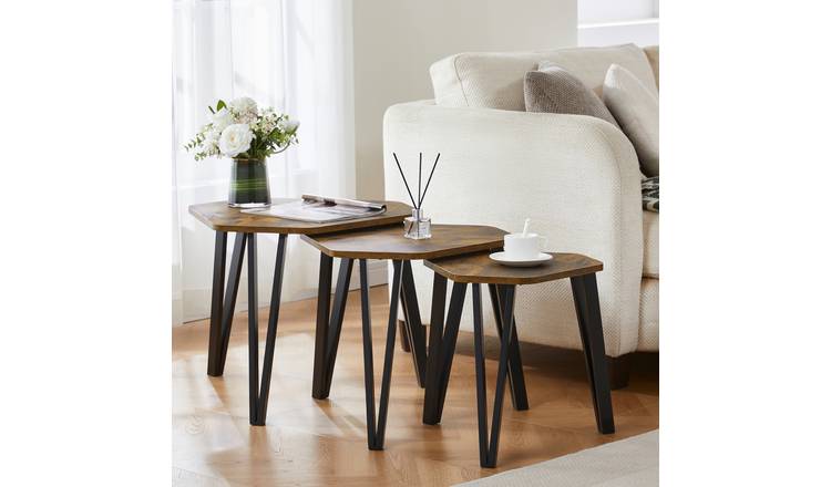 Vida Designs Brooklyn Nest of 3 Tables - Grey