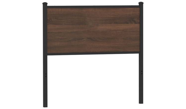 Walplus Wood Steel Replacement Headboard - Chestnut - 95 x 3 x 91.5 cm