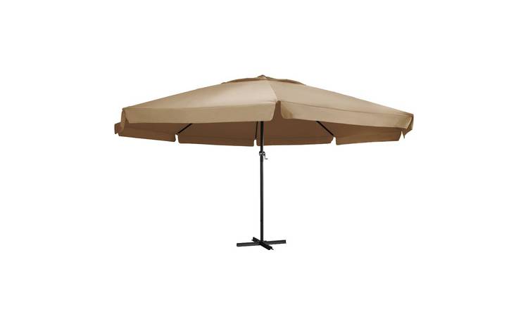 Walplus Polyester Garden Parasol - Taupe - 600 x 330 cm