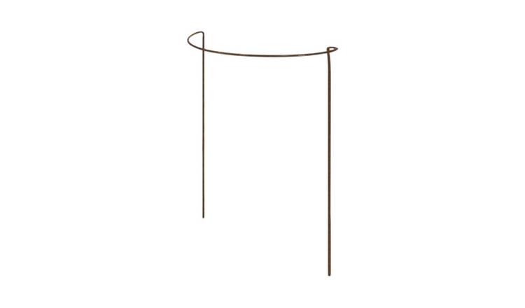 Garden Pride Pack of 4 Extra Large Raw Steel Rusty Bow Plant Supports