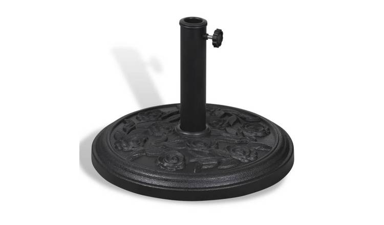 Walplus Steel Resin Round Parasol Base - Black - 455 x 340mm