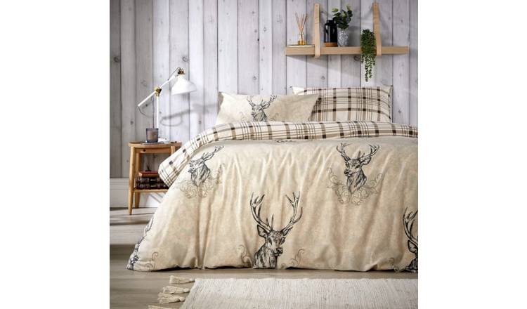 New Edge Blinds Highland Stag Natural Duvet Set - Single