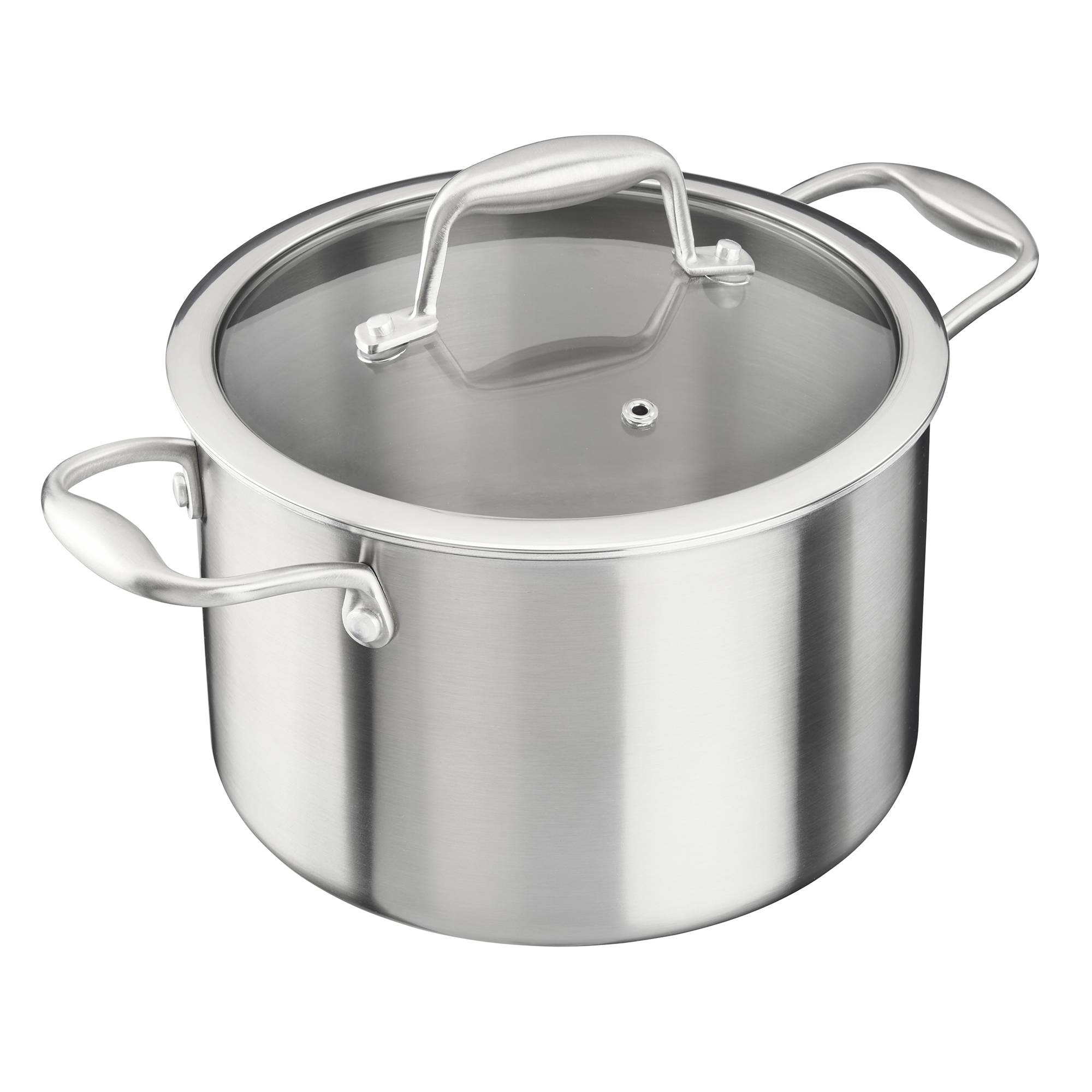 Cooks Professional Tri-Ply Stock Pot with Lid and Side Handles - 20cm - Image 1