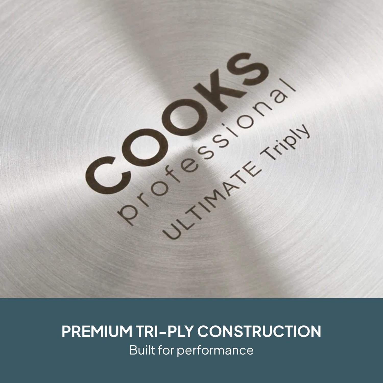 Cooks Professional Tri-Ply Stock Pot with Lid and Side Handles - 20cm - Image 5