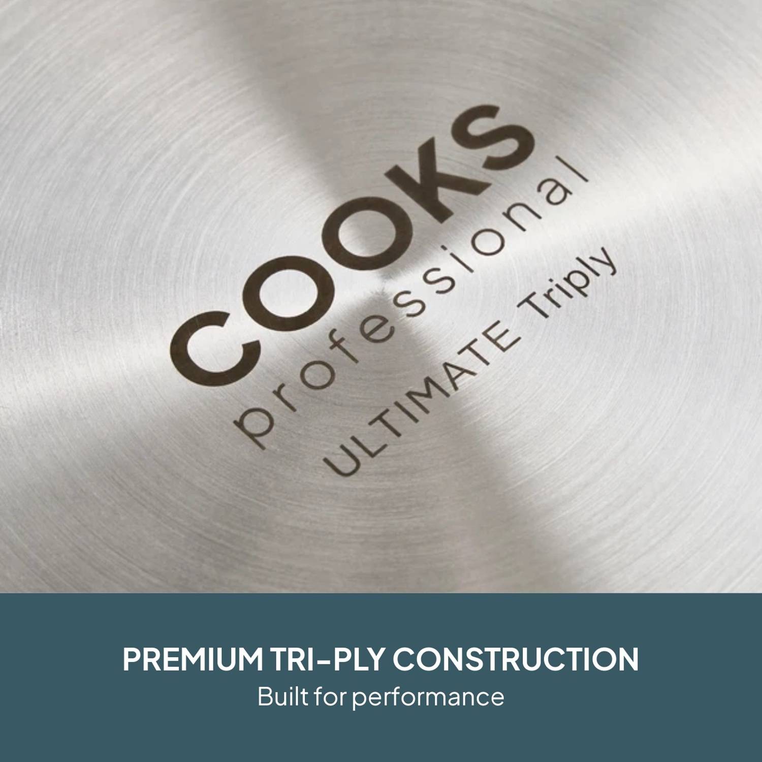 Cooks Professional Tri-Ply Stock Pot with Lid and Side Handles - 20cm - Image 5