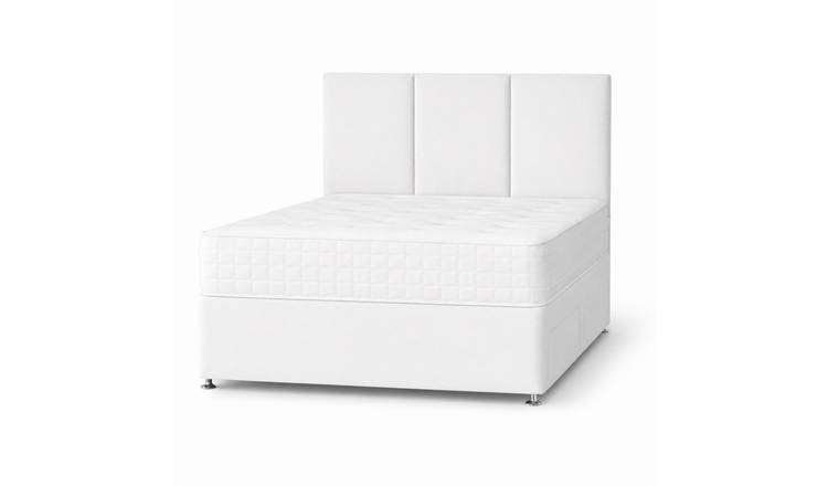 Comfy Deluxe 6ft Super King    4 Drawer Plush Velvet Divan Bed Set - White
