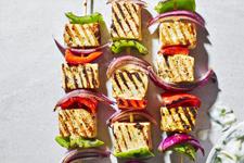 Vegan turmeric tofu kebabs