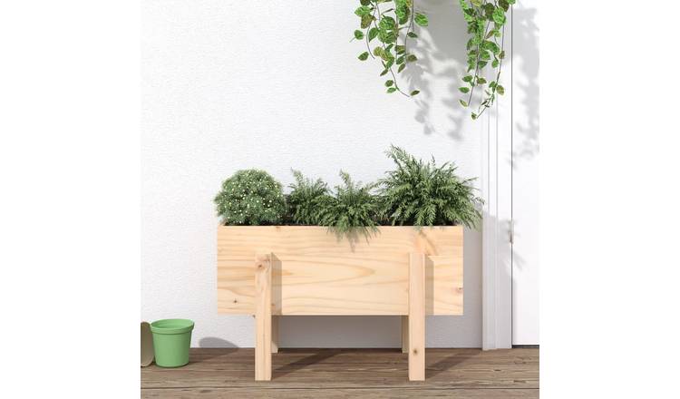 Walplus Wood Garden Planter - 62 x 30 x 38 cm