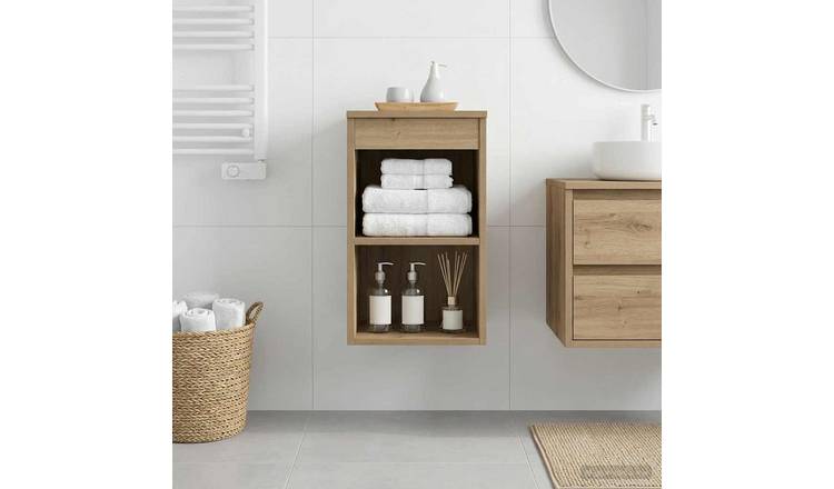 Walplus Wood Bathroom Cabinet with 1 Shelf - Artisan Oak - 30 x 41 x 50 cm