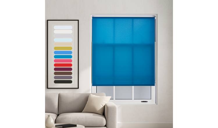 Furnished Teal Daylight Roller Blind - 45 x 165cm