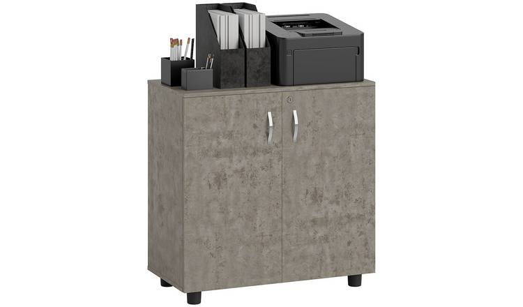 Vinsetto 2 Door Lockable Office Storage Cabinet - Grey