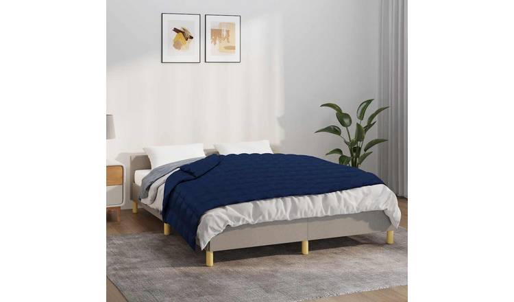 Walplus 7 kg Cotton Weighted Blanket - Blue - 150 x 200 cm