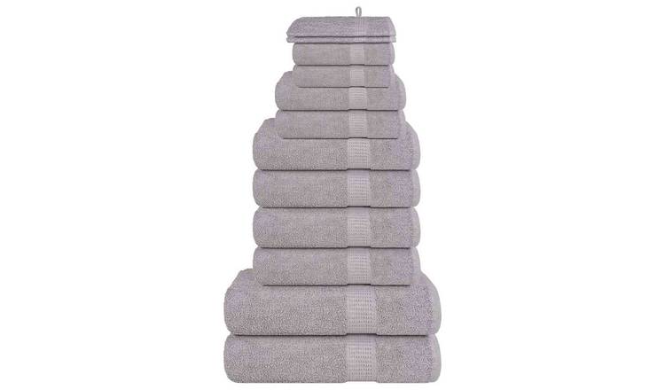 Walplus FROGN Pack of 12 Cotton Towel Set FROGN 360 Gsm - Grey