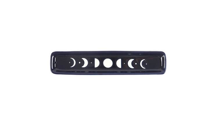Something Different Blue Moon Ceramic Rectangular Incense Holder - Blue