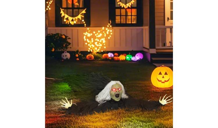 Outsunny 6ft Animated Halloween Crawling Zombie Decorations