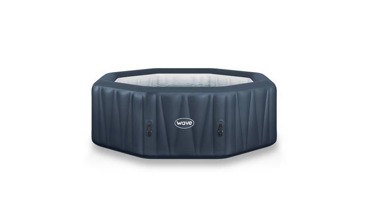 Wave Aegean 6-Person Octagonal Inflatable Hot Tub - Navy