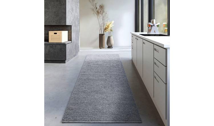 Villeroy & Boch Grey 1748 Francois Handmade Wool Runner Rug - 80 x 200cm