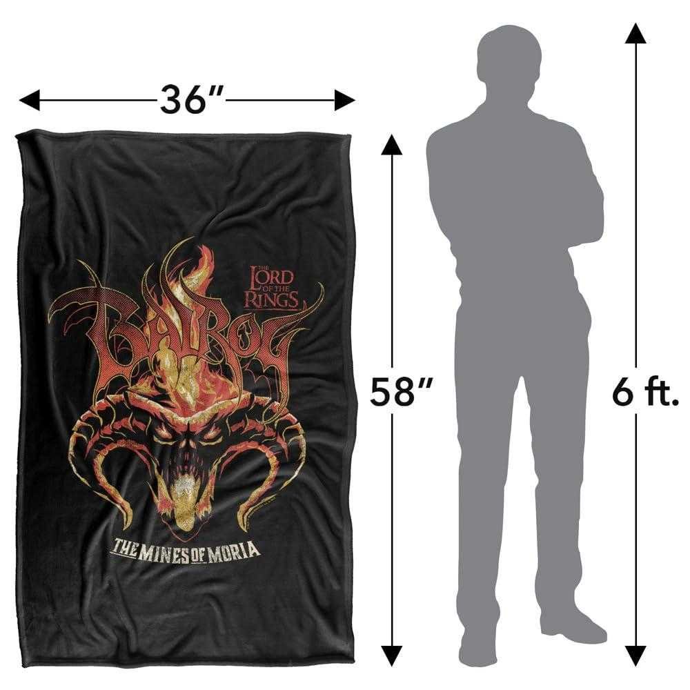 Lord Of The Rings Moria Soft Touch Flames Balrog Blanket - 152cm x 127cm - Image 4