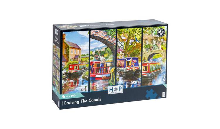 The House of Puzzles Cruising The Canals 4 x 500 Piece Jigsaw Puzzles