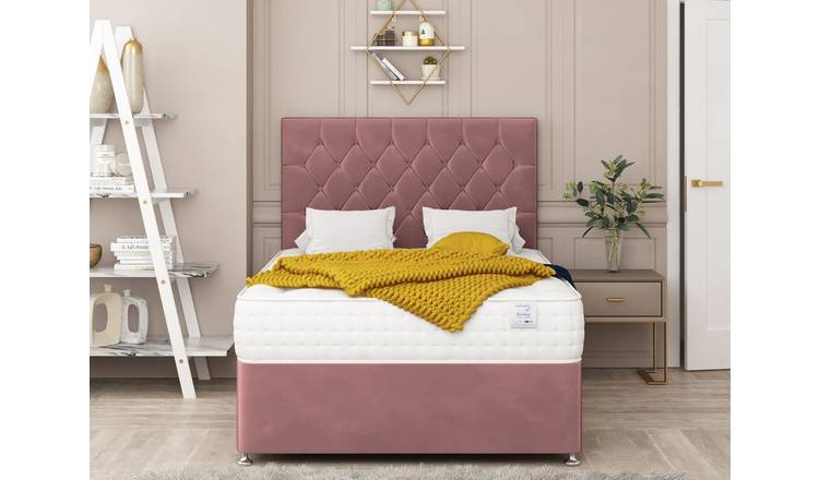 Bed Choices Windsor Super King 2 Drawer 26" Headboard Divan Bed Set - Pink
